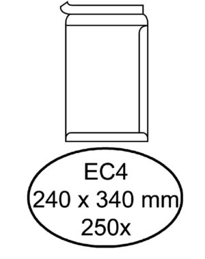 ENVELOP HERMES AKTE EC4 240X340 ZK 120GR 250ST WIT