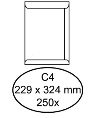 ENVELOP HERMES AKTE C4 229X324 120GR 250ST WIT