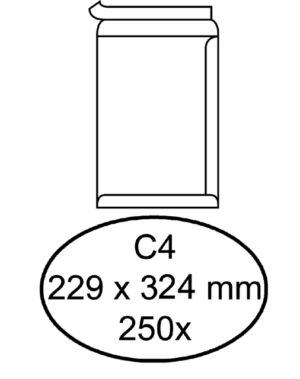 ENVELOP HERMES AKTE C4 229X324 ZK 120GR 250ST WIT