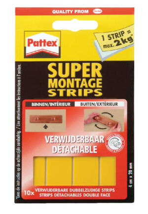 SUPERMONTAGESTRIP PATTEX 2KG VERWIJDERBAAR