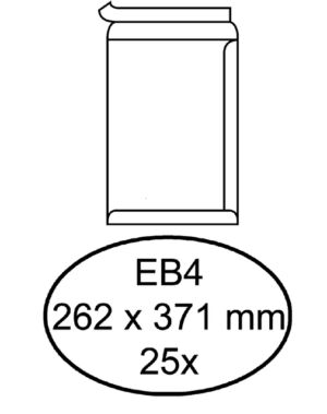 ENVELOP HERMES AKTE EB4 A 262X371 120GR ZK WIT