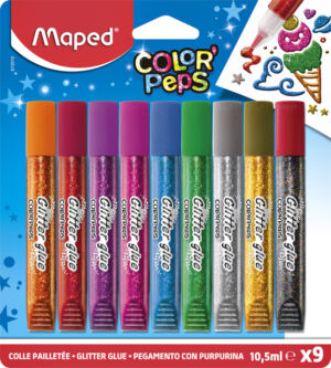 GLITTERLIJM MAPED 10.5ML ASSORTI