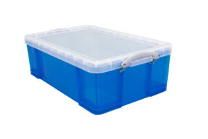 50 LITRE TRANS BLUE PLASTIC STORAGE BOX