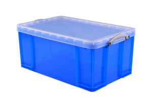 OPBERGBOX RUB 64 LTR 710X440X310MM TRANSP BLAUW