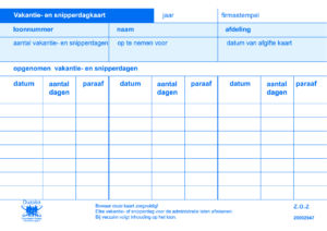 VAKANTIE/SNIPPERDAGKAART DUZAKO 5725-02 A6 100ST